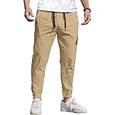 COOFANDY Mens Casual Joggers Pants Elastic Drawstring Chino Cargo Pants Hiking Outdoor Track Sweatpants