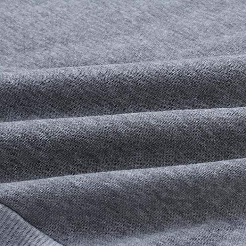 Tsmile Women Long Sleeve Sweatshirt Round Neck Long Sleeve Solid Loose Warm Activewear Pullover Shirt Tops Blouse Gray