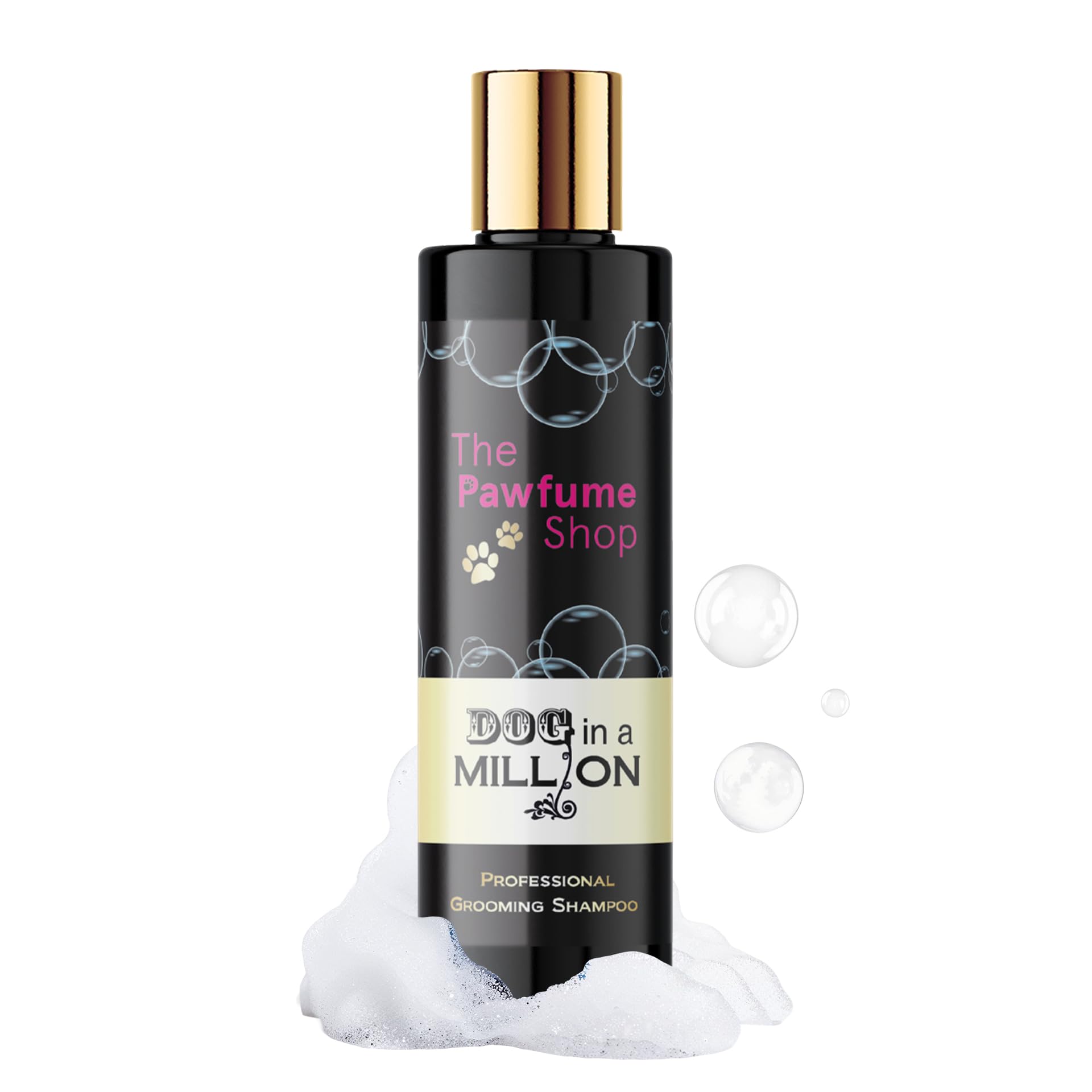 The Pawfume Shop - Dog in a Million, Male Dog Shampoo - For all Breeds & Sizes - Clean & Healthy Coat, Gentle on Skin, Long-Lasting Freshness - Vegan-Friendly, 20:1 Dilution Rate, 250ml