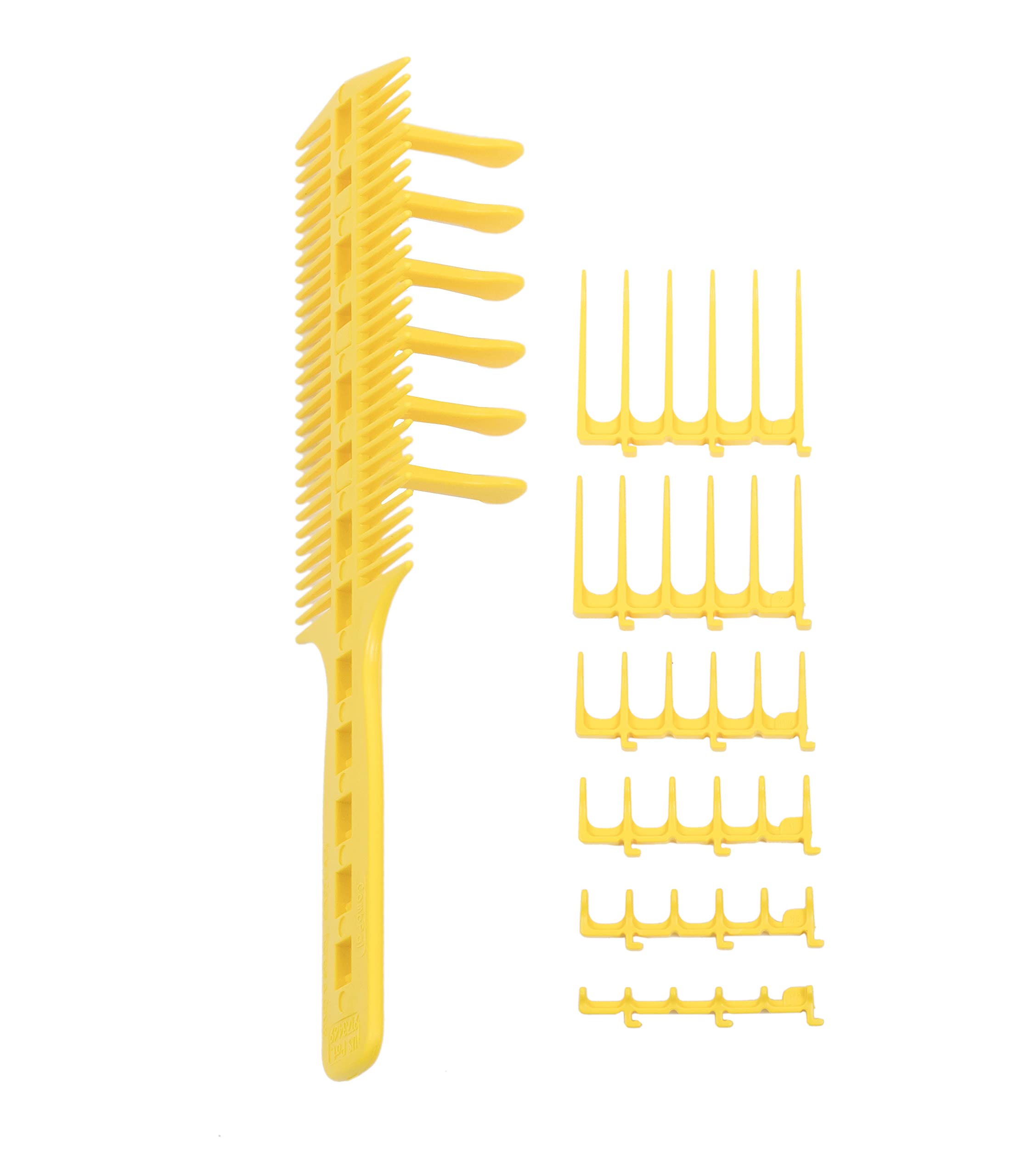 Original CombPal Scissor Clipper Over Comb Hair Cutting Tool Barber Haircutting Comb Set (Classic Set Yellow) — image 1