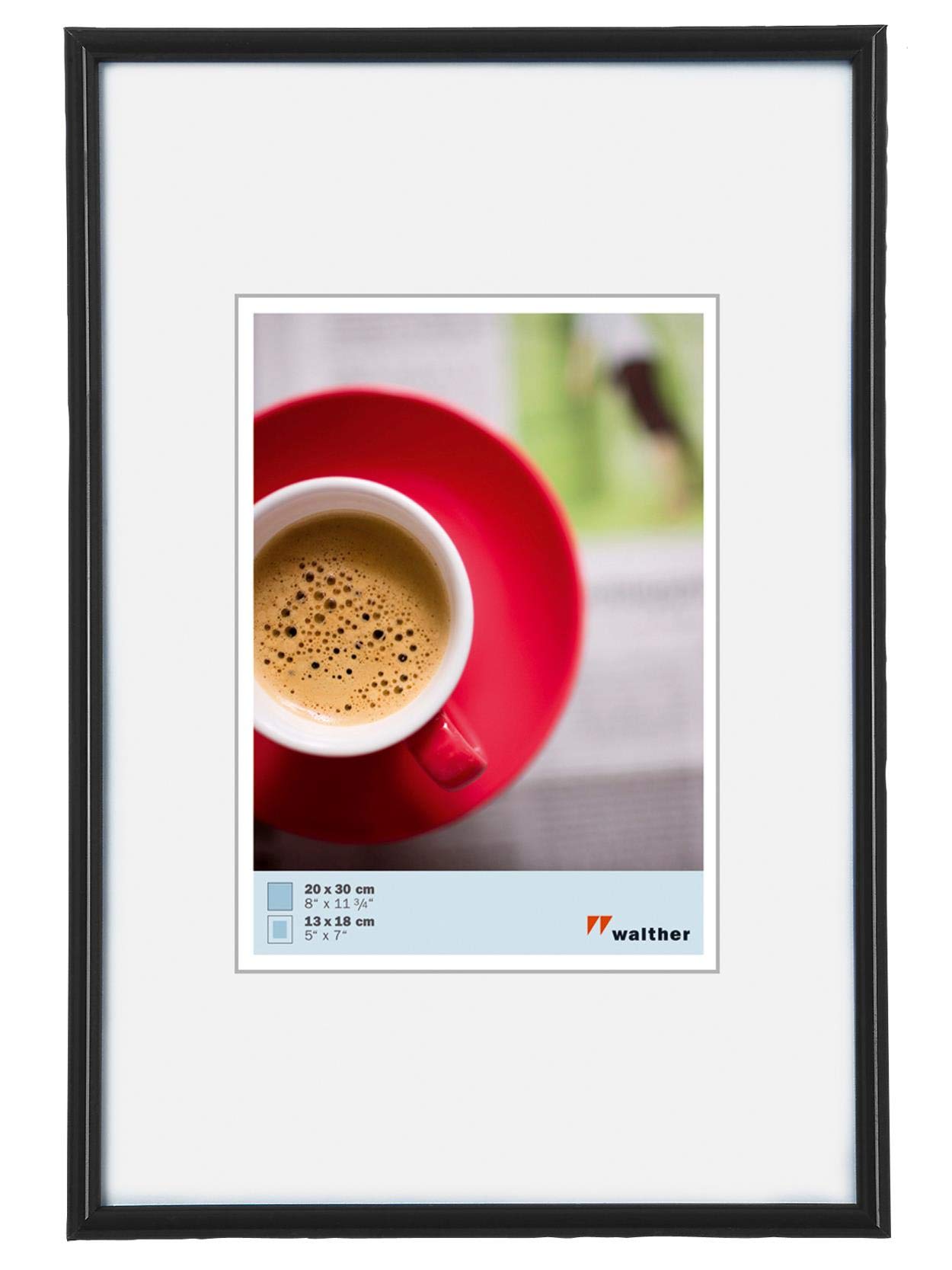 walther design Picture Frame Black 28 x 35 cm Galeria Plastic Frame KB835H — image 1