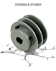 QWORK Double Groove Web Sheaves, 2.70"OD 5/8" Bore