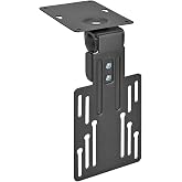 Mount-It! Compact Folding Ceiling TV Mount | Flip Down and Under Cabinet TV Bracket for Small Screens Up to 24 Inches | 90&deg; Tilt and 360&deg; Swivel | VESA 50x50, 75x75, 100x100 | Max 18 lbs