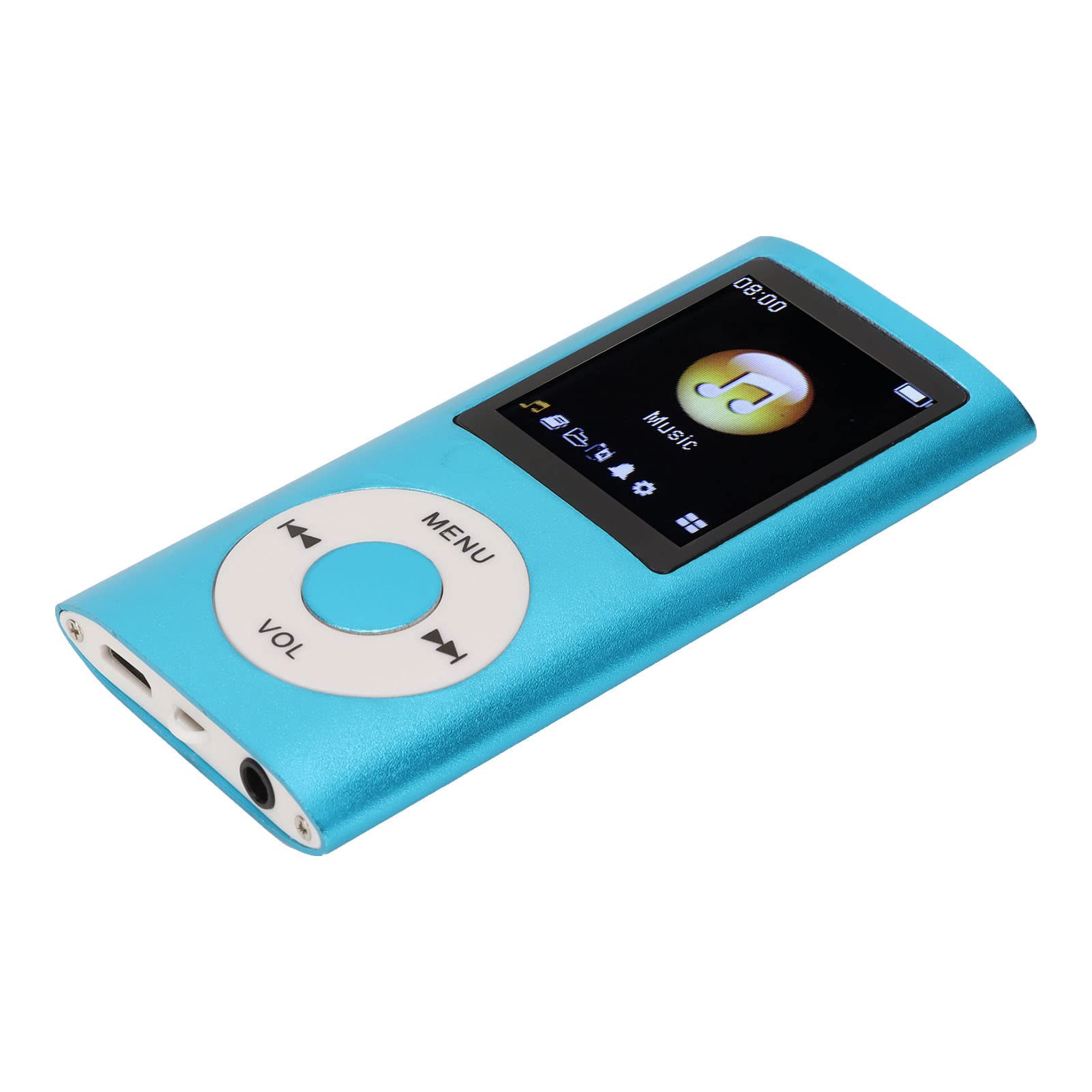 Yctze MP3/MP4 Player, Portable Music Player with Earphone, 1.8 inch HD Screen, Support up to 64GB Memory Card, 8H Playing time, Super Light Metal Shell(Blue)