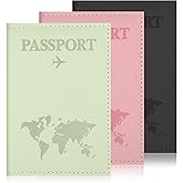 3 Pcs Passport Holder Passports Wallet Cover for Travel Passport Cover Passports Protector Essentials for Women and Men Travel Must Haves Accessories