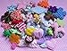 YYCRAFT Craft Mix 60 Assorted Fabric Applique Scrapbooking Ribbon Flowers Bows Embellishment Sewing Craft Wedding Ornament