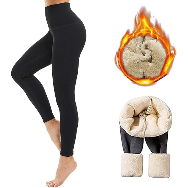 Amazon.com: Hiufer Lambskin Winter Leggings，Fur Lined Leggings