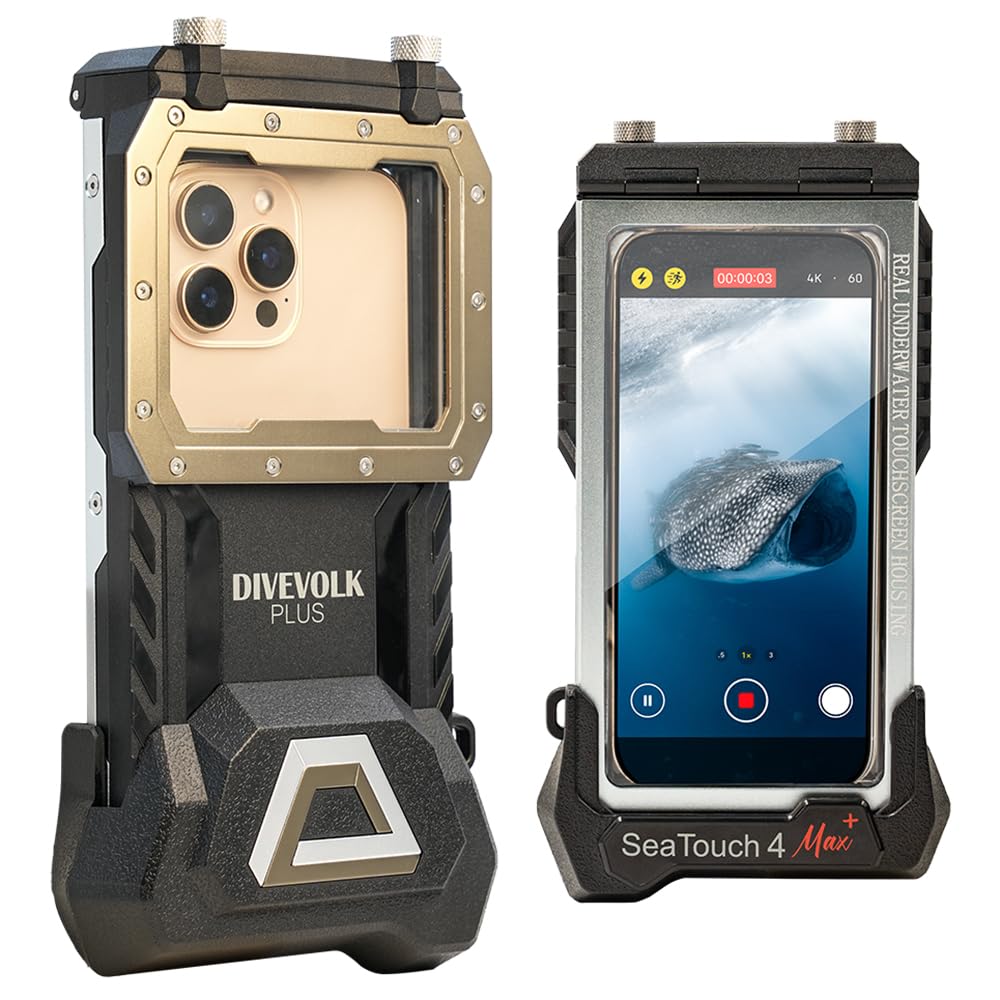 DIVEVOLK Underwater Touchscreen housing compatiable for iPhone 12/12 Pro/12 Pro Max/13/13 Pro/13 Pro Max/14/14 Pro/14 Pro Max/15/15 Pro/16Pro/16Pro Max