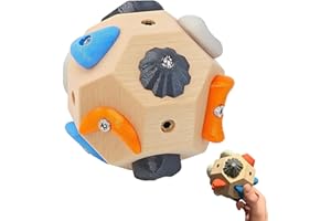 Handcrafted Boulder Block, 3D Rock Climbing Training Ball for Finger Strength, Wooden Portable Grip Training Tool for Climber