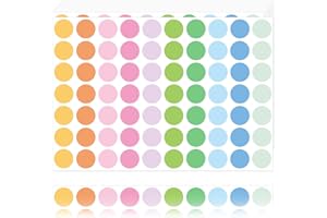 Ouzoustate 3500 PCS Colored Dot Stickers 3/4 Inch Circle Round Yard Garage Sale Stickers Color Coding Labels 10 Assorted Labels for Toddlers Offices Classrooms Marking（Macaroon）