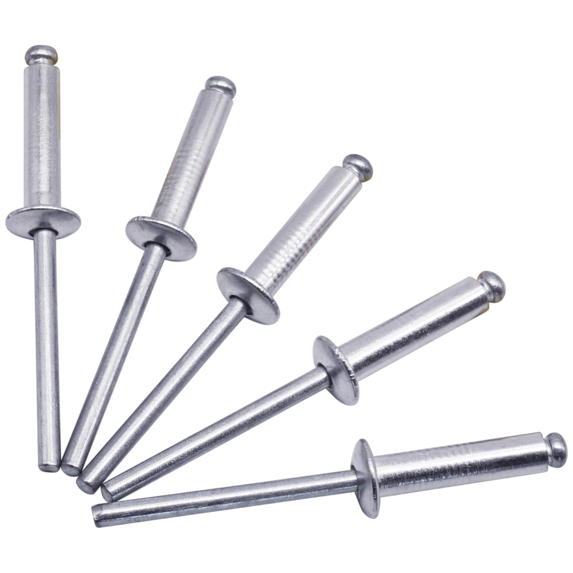 (Pack of 250 pcs) Blind Rivets 4.8 x 20 mm, Dome Head Open Type, DIN 7337, Aluminum Rivet and Steel Mandrel, Pop Rivets (250, 4.8 x 20 mm)