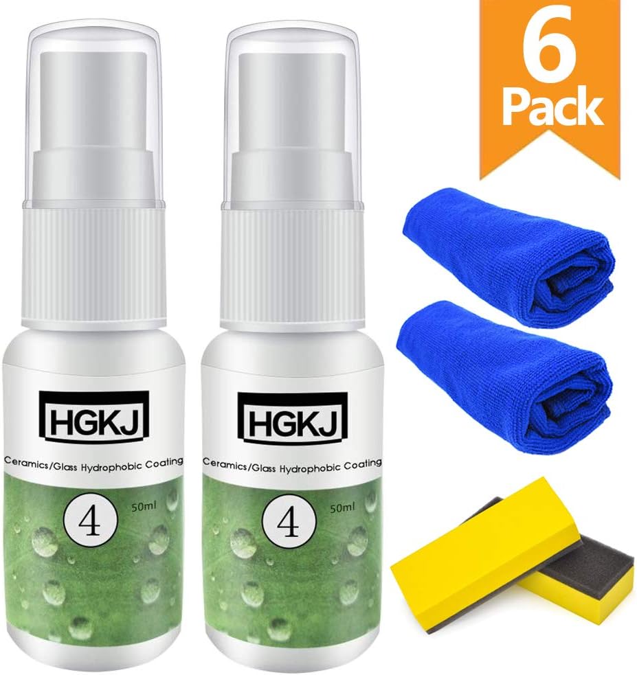 TeeBetter Car Anti Rain Agent Nano Glass Hydrophobic Coating Rainproof Spray with Sponge & Towel, Anti-Fog Spray for Car Front Windshield, Rear-View Mirror