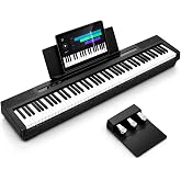 AODSK 88 Keys Weighted Keyboard with Three‑Pedal Full Size Hammer Action | 238 Melodic Tones Digital Piano,200 Rhythms,100 Demo Songs, Music Rest,Built‑in Speakers, USB‑MIDI &amp; Power Supply