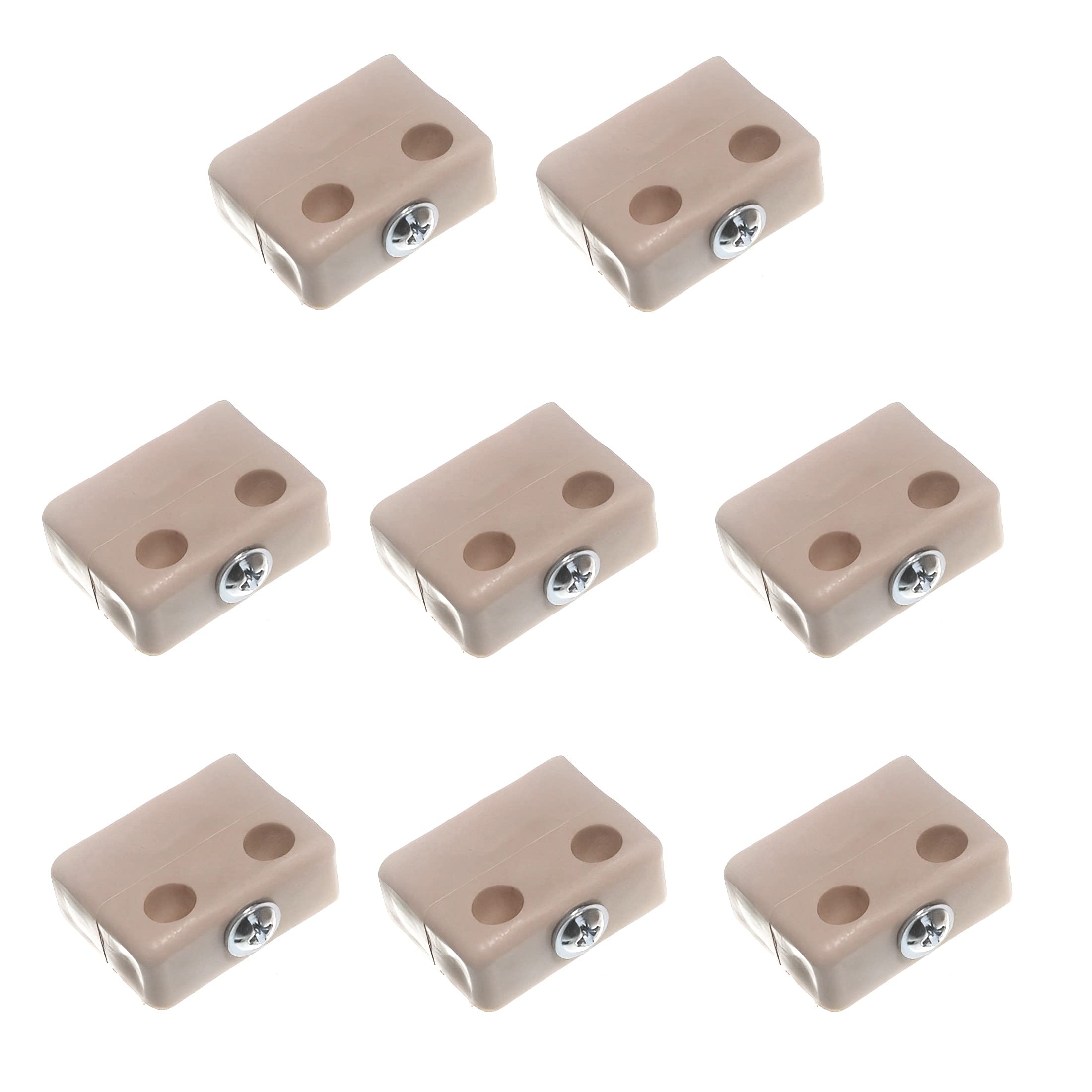 TERF® Heavy Duty Knockdown Fitting Beige Wood & Furniture Jointing Connector for Cupboard Kitchen Cabinet Wardrobe Bookcase Drawer and Multi Purpose use in Furniture - Pack of 8