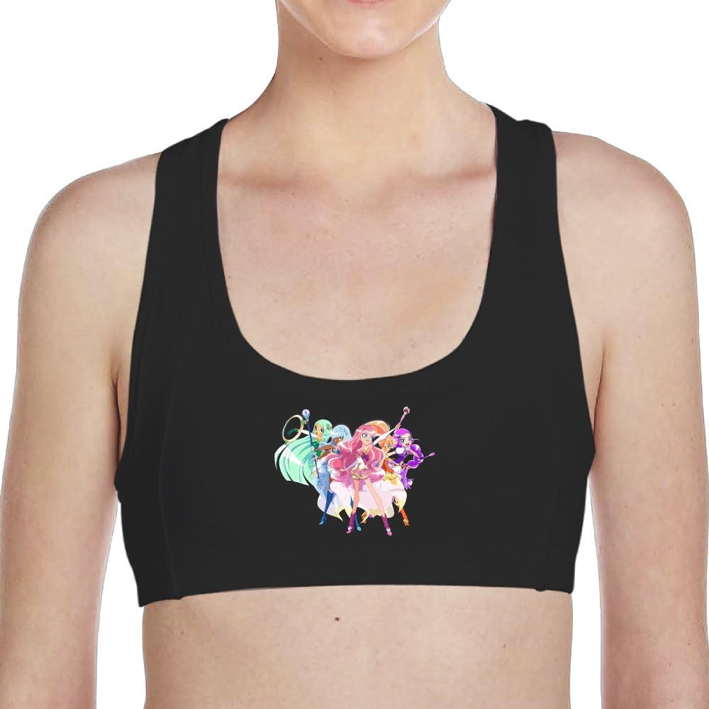 Women Lolirock 90% Nylon Seamless Racerback Yoga Bras White