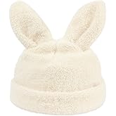 Women Girls Winter Fall Soft Plush Beanie Hat Cute Rabbit Ears Hat Warm Bunny Skull Cap Fun Ski Cap
