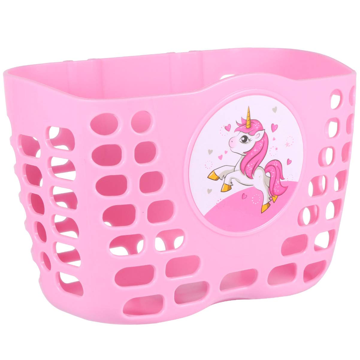 Balacoo Kids Scooter Basket - Cute Cartoon Pink Unicorn - Handlebar Basket - Plastic - Pink - 25x24cm
