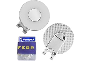 FEGP GOLF 3 Pack or 6 Pack - Golf Hat Clips Magnetic Golf Ball Marker Holders for Golf Hats Caps Pants Gloves Bags Visors Belts Nickel-Plated Alloy Clips for Metal Golf Ball Markers (Ball Marker Not Included)
