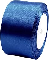 POPOYU Navy Blue Satin Ribbon 50mm Wide 23m Wedding Car Gift Craft Roll