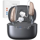 Villear Rechargeable OTC Hearing Aids for Seniors with AI Noise Canceling | 16-Channel Digital Chip for Clear TV &amp; Conversations,100H Playtime,IP65 Waterploof, Lightweight Invisible Comfortable Fit