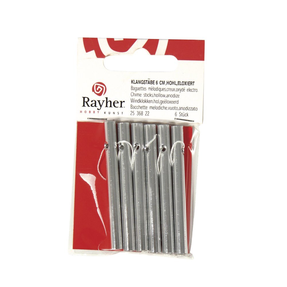 RAYHER Hollow Batons, Silver, 14 cm