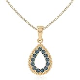 LUSTRE AND LIGHT Natural Gemstone Teardrop Pendant Necklace for Women in Silver/Gold Vermeil, Birthstone Jewelry Gifts for Her Birthday, Anniversary, Mothers Day, Christmas, Valentines