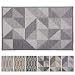 Indoor Doormat 20"x 31.5" Front Back Door Mat Rubber Backing Non Slip Door Mats Inside Floor Mud Dirt Trapper Mats Entrance Front Door Rug Shoes Mat Machine Washable Carpet (Grey:Magic Geome)