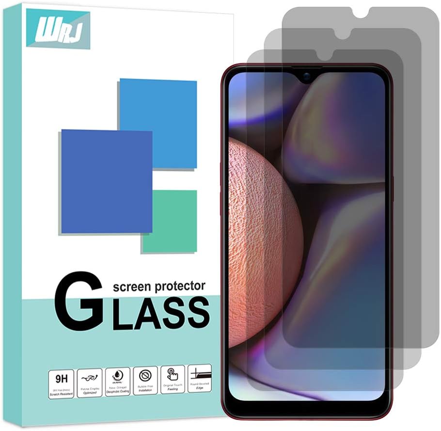 [3 Pack] WRJ Privacy Compatible Screen Protector for Xiaomi Redmi Note 8, 9H Hardness Tempered Glass,Lifetime Replacement Warranty