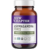 New Chapter Organic Ashwagandha Supplement, One Capsule a Day of Adaptogens for Stress Relief, Mood Support, & Energy, Vegan, 60 Count