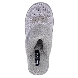 Nautica Women's Cozy Micro Suede Slide Slippers