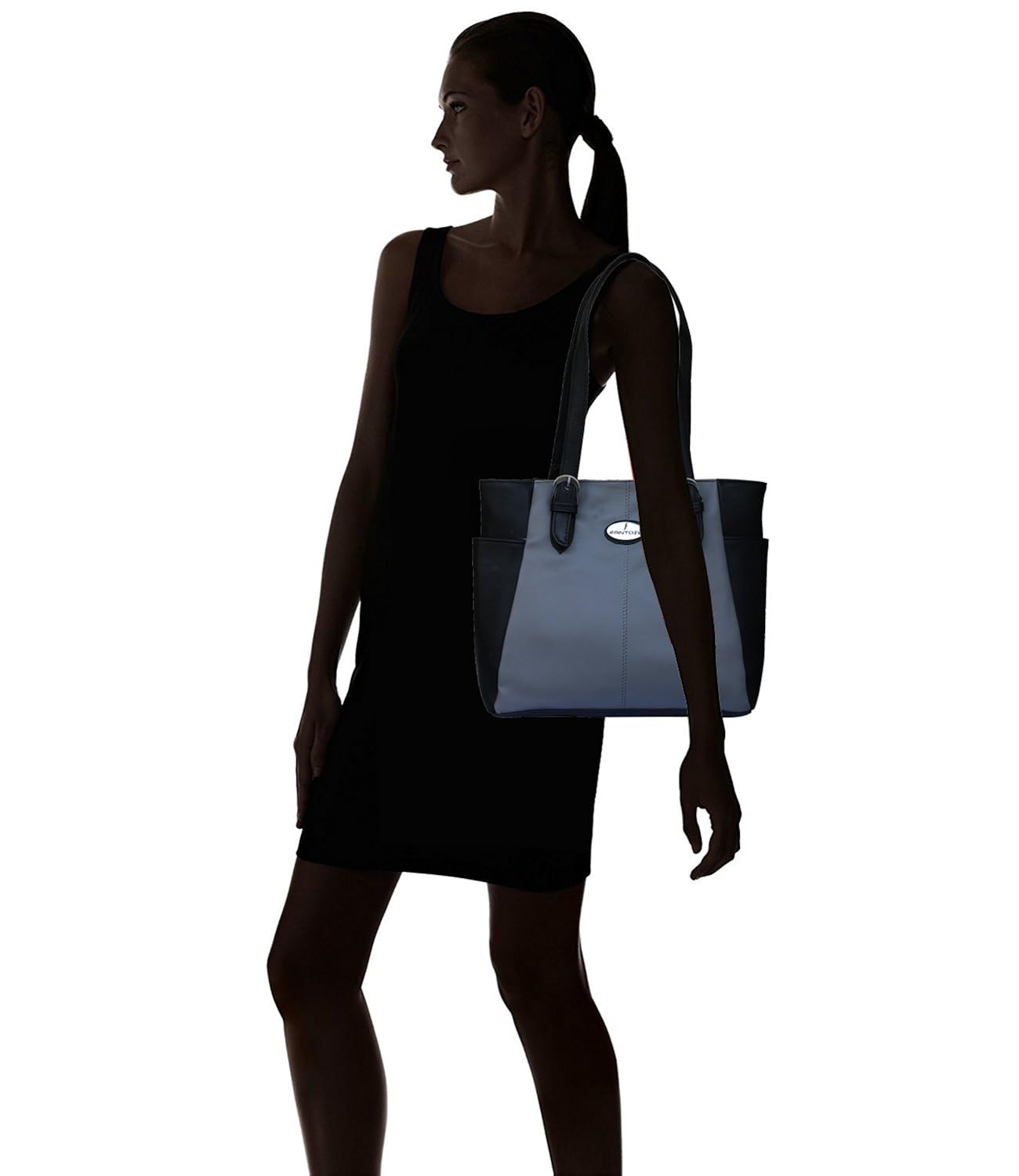 fantosy grey and black women shoulder bag (fnb-725) (grey and black)