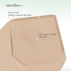 JAGERGREEN 50 Pack 5x7 Envelopes Letter Size, Brown