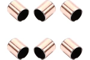 Aicosineg Oilless Bushings 18mm Bore x 20mm OD x 20mm Length Plain Bearings Wrapped Carbon Steel Base 1820 Sleeve Bearing 6pcs