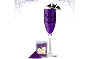 CAPPSTAN UK Twinkle My Drink® Halloween Deep Purple Premium Edible Glitter for Drinks | Halloween Drink Decorations | Halloween Drink Glitter | 5g up to 25 Servings
