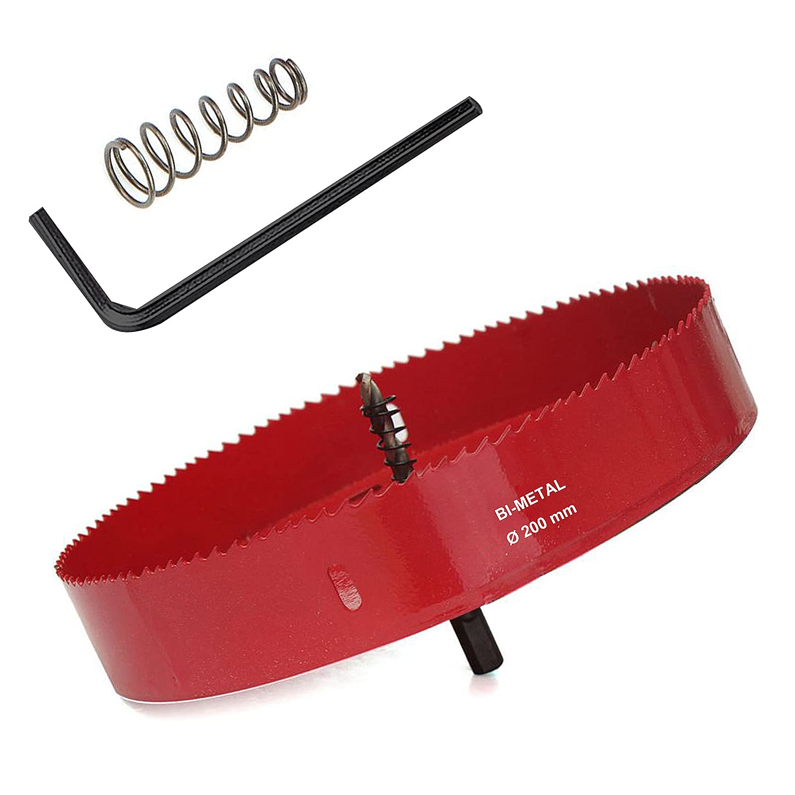 SagaSave 200mm HSS Bi-Metal Hole Saw with Corn Hole Drilling Cutter, Hole Cutter for Stainless Steel,Metal,Wood,Plastic,Drywall,Fiberboard,7.89inch 1PCS