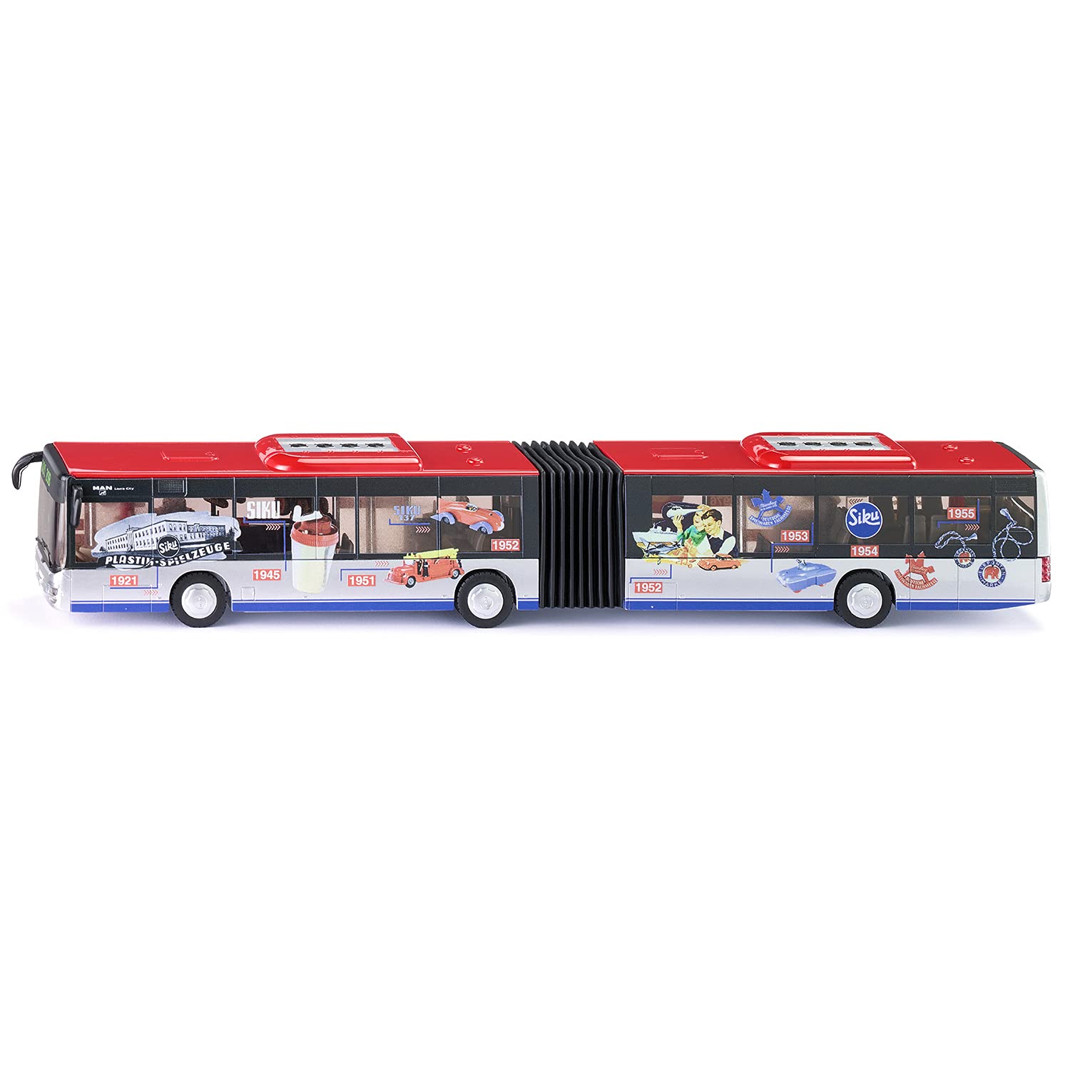 siku 3739, Timeline Articulated Bus 100-year Sieper Anniversary,, 1:50, Limited Edition, Metal,Plastic, Multicolour