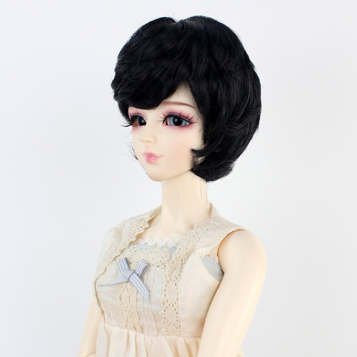 Missuhair 8-9Inch 1/3 BJD Doll Wig Suit for MSD DOD Pullip Dollfie Short Straight Wave handmade Hair Wigs Not for Human