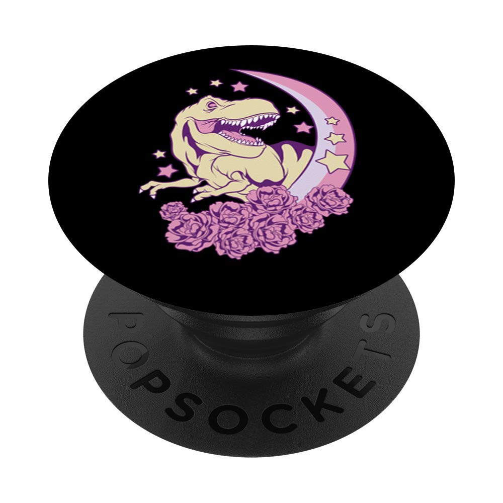 Pastel Goth T-rex Dinosaur Vaporwave Aesthetic PopSockets PopGrip: Swappable Grip for Phones & Tablets