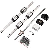 2Pcs 300MM HGR15 Linear Guide Rail with 4 Bearing Block,1Pcs 300MM SFU1204 Ball Screw with Metal Deflector Ball Screw Nut