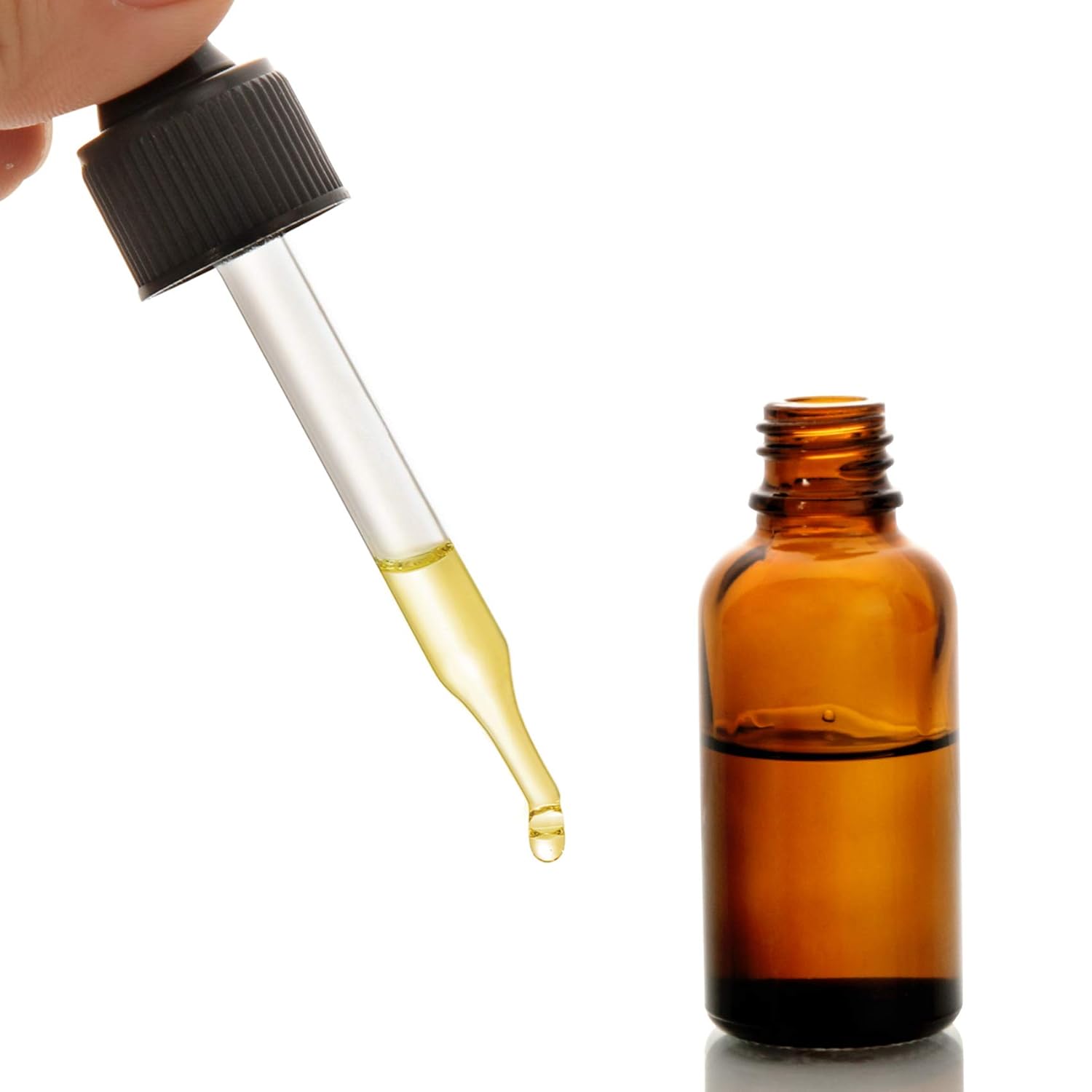 24, 1 oz Dropper Bottles for Essential Oils with 6 Stainless Steel Funnels & 1 Long Glass Dropper - 30ml Amber Glass Bottles with Eye Droppers - Tincture Bottles, Leak Proof Travel Bottles for Liquids: Industrial & Scientific