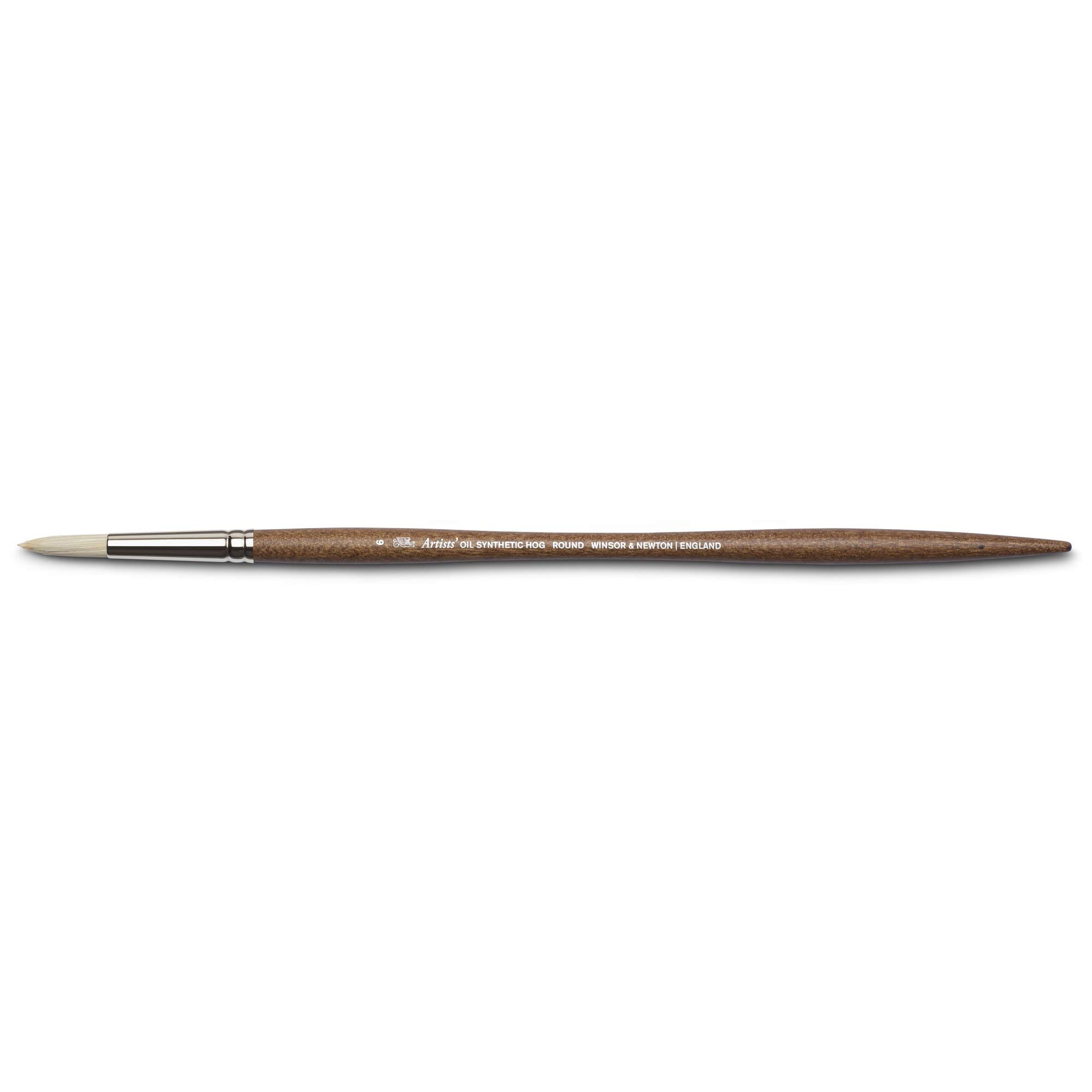 Winsor & Newton Oil Painting Brush, Synthetic, Brown, Nr. 6-Rundpinsel