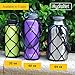 Gearproz HydroNet Carry Bag with Handle and Shoulder Strap for Hydro Flask, Takeya and Universal Water Bottles, Compatible with Wide Mouth Bottles (64 oz, Black)