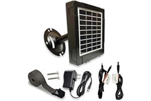 Elusive Wildlife Reaktor Universal Solar Power Pack for Security Camera, Trail Camera, Game Camera Compact Solar Panel with Rechargeable Battery & Mounting Bracket for Hunters 3 watt Panel, 12V, 6V