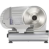 Weston Electric Meat Cutting Machine, Deli & Food Slicer, Adjustable Slice Thickness, Removable 9” Stainless Steel Blade, Non