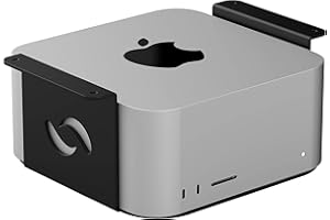 HumanCentric Under Desk Mount Compatible with Mac Studio, Mounting Stand Bracket for M4 M3 M2 M1, Heat Dissipation, Anti-Scra