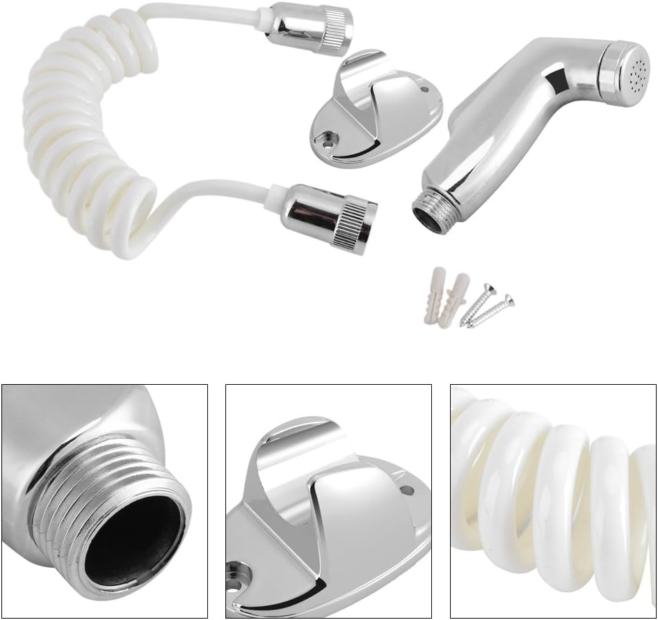 Hand Held Bidet Toilet Sprayer Kit Portable Wall Mounted Bathroom Shower Sprayer Shattaf Set for Personal Hygiene and Potty Toilet Spray - Image 4