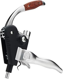 LAGUIOLE - Korkenzieher mit Cremallière-Hebel - Aluminium und Holz - Mit Ersatzdrehung - Geschenkbox - Metall, Aluminium, Holz - Schwarz, braun