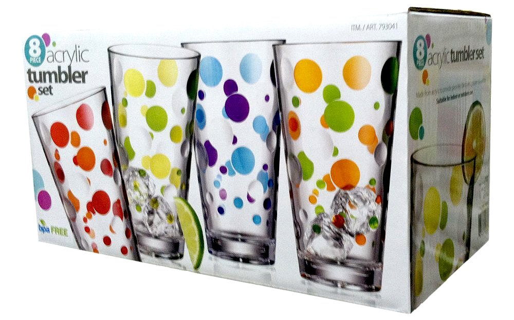 Pandex COST1630830-IC Highball Tumblers, Acrylic, 24 Fluid_Ounces
