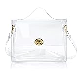 Clear Bag with Turn Lock Closure for Women Cross