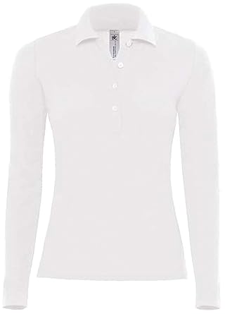 Langarm-Poloshirt 'Safran Pure', Farbe:White;Größe:M M,White